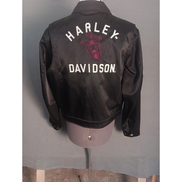Harley Davidson Womans LARGE Nylon Embroidered Motorcycle Riding Jacket- NWOT - Picture 12 of 16